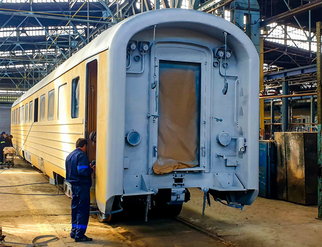 Passenger coach under overhaul